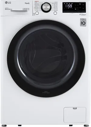 Front view of the LG WM1455HWA compact washer